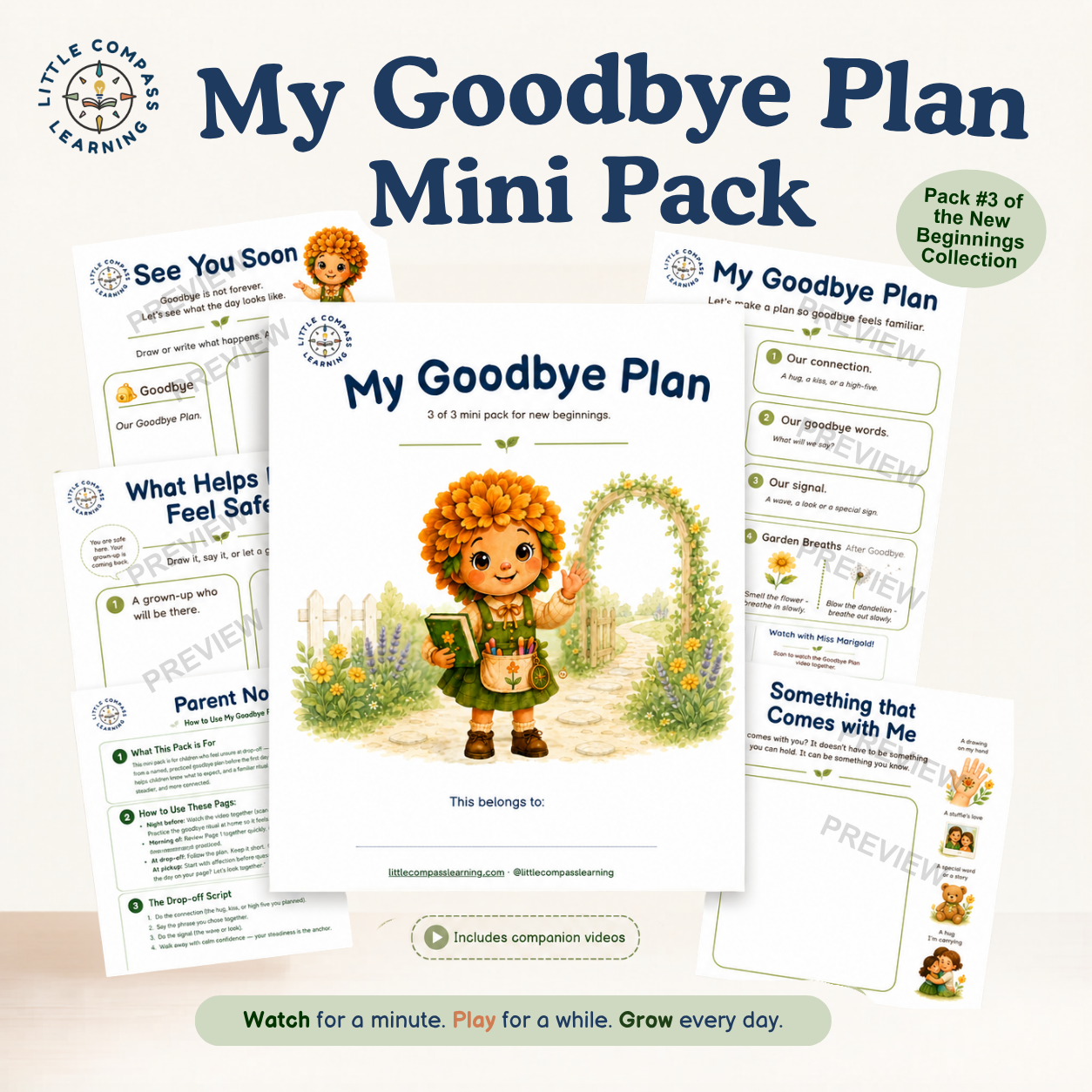 My Goodbye Plan activity pack